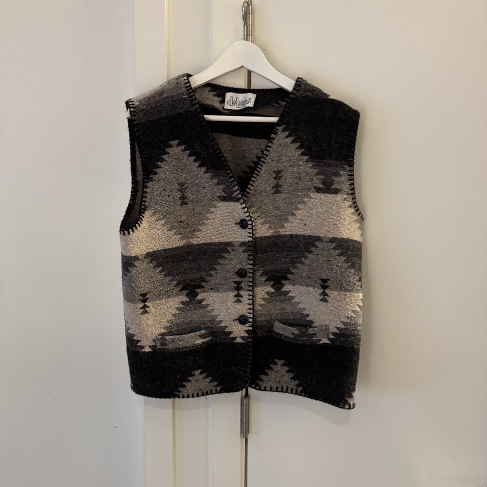 vintage pendleton inspired graphic vest size small / medium
